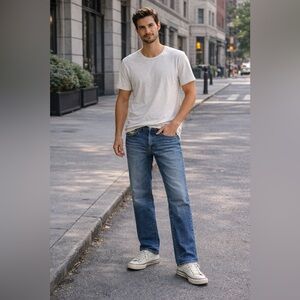Diesel Men's Straight Jeans in Medium Blue Wash
A8